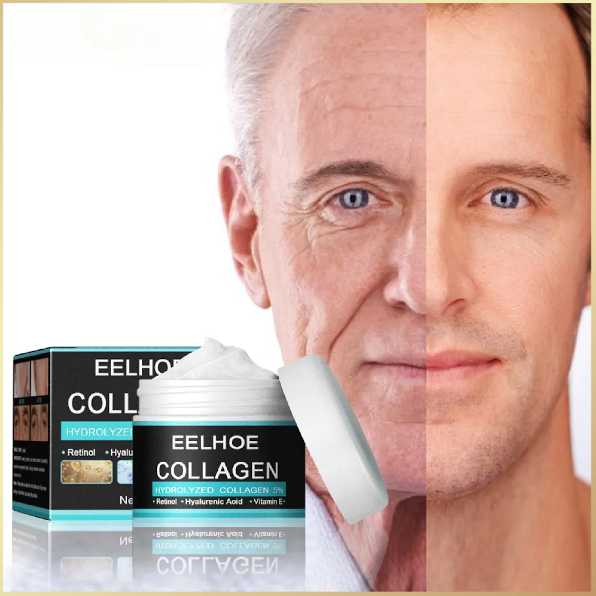 Crema Antiarrugas para Hombre EELHOE — Reductor de Arrugas y Líneas de Expresión